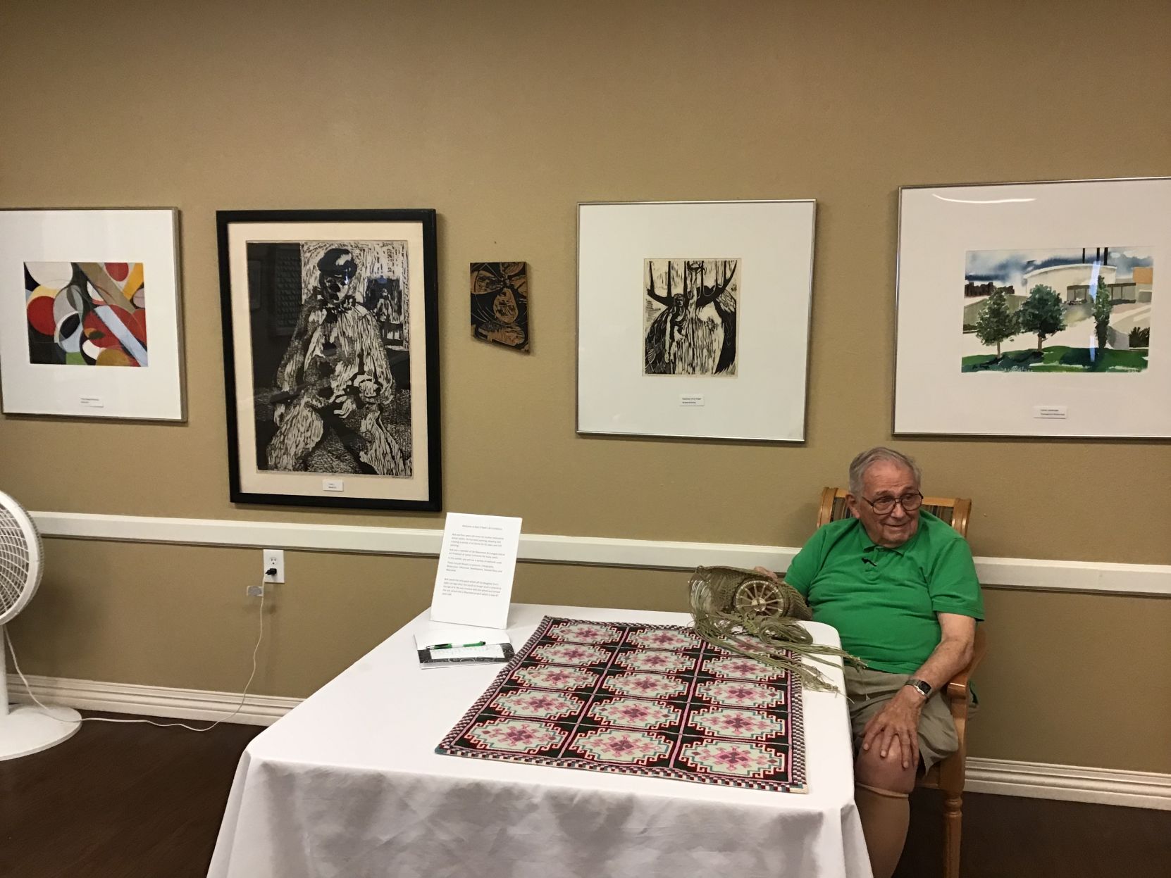 Greatwood Wood Homes Senior Living displays resident Bob O'Neill's Art Exhibition